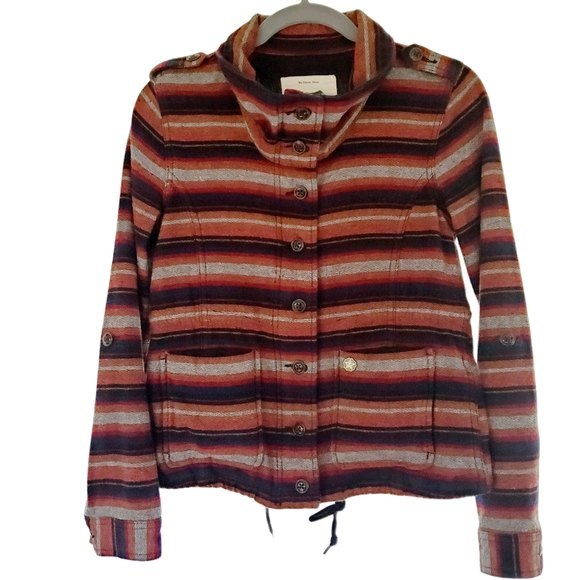 Obey Jacket Striped Twill Multi Color Women Size XS - Picture 15 of 15